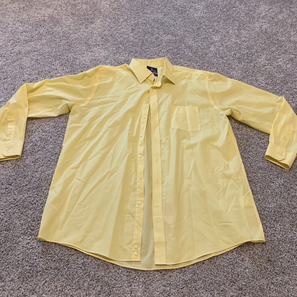 Yellow, Stratford, button down dress shirt